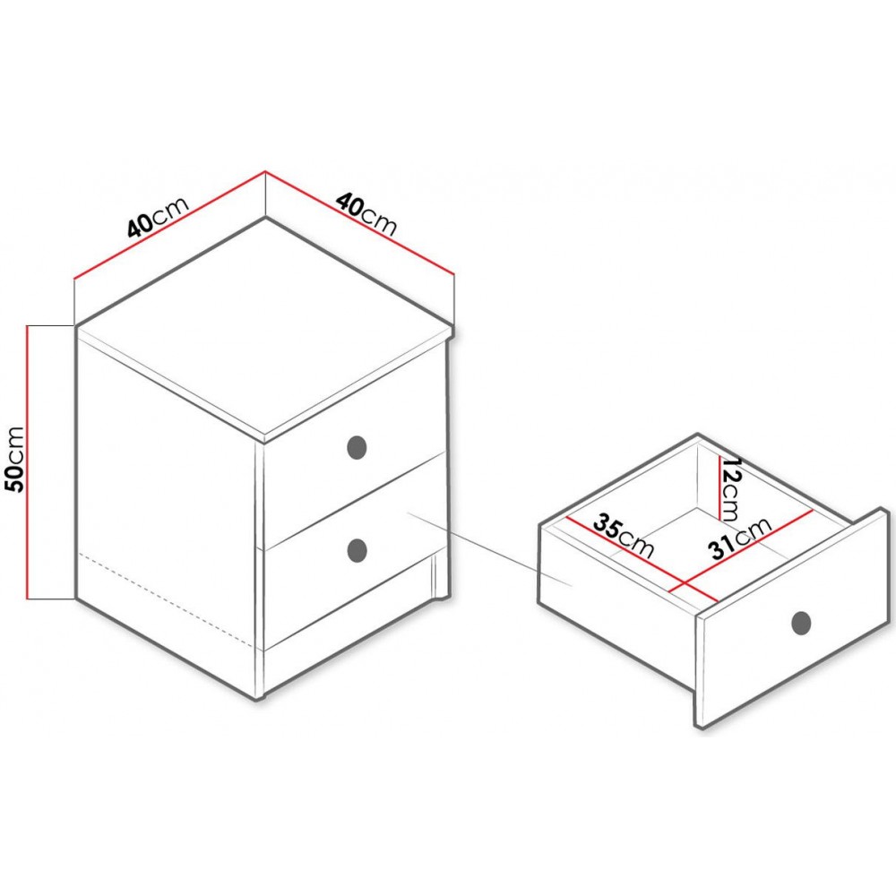 Κομοδίνο Nero 09-Fusiko-Leuko-Gkri