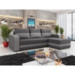 Γωνιακός καναπές Hewlet Bis-Gkri Skouro - Gkri