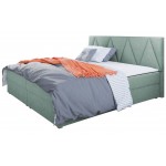 Επενδυμένο κρεβάτι Fado III με στρώμα και ανώστρωμα-140 x 200-Fustiki