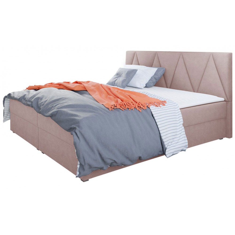 Επενδυμένο κρεβάτι Fado III με στρώμα και ανώστρωμα-140 x 200-Sapio milo