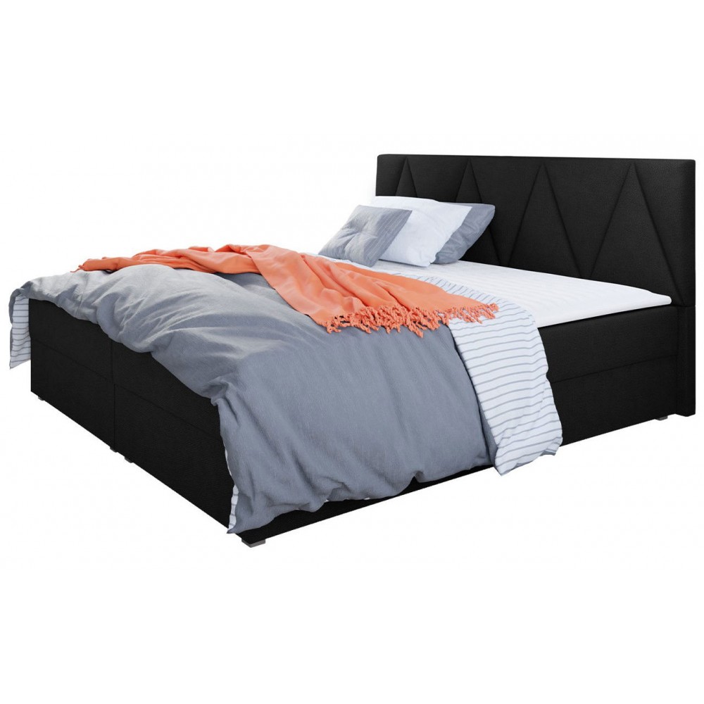 Επενδυμένο κρεβάτι Fado III με στρώμα και ανώστρωμα-180 x 200-Mauro