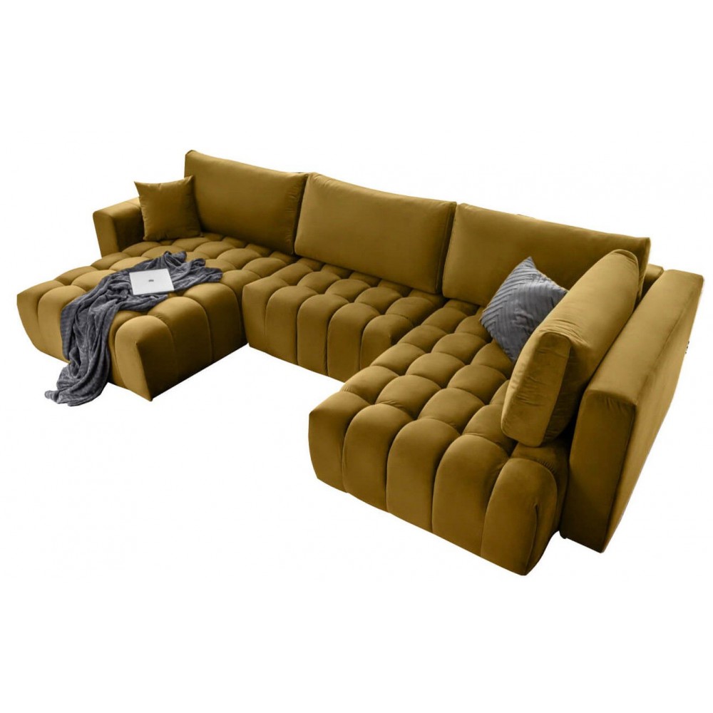 Γωνιακός καναπές Bonita-Moustardi-Αριστερή