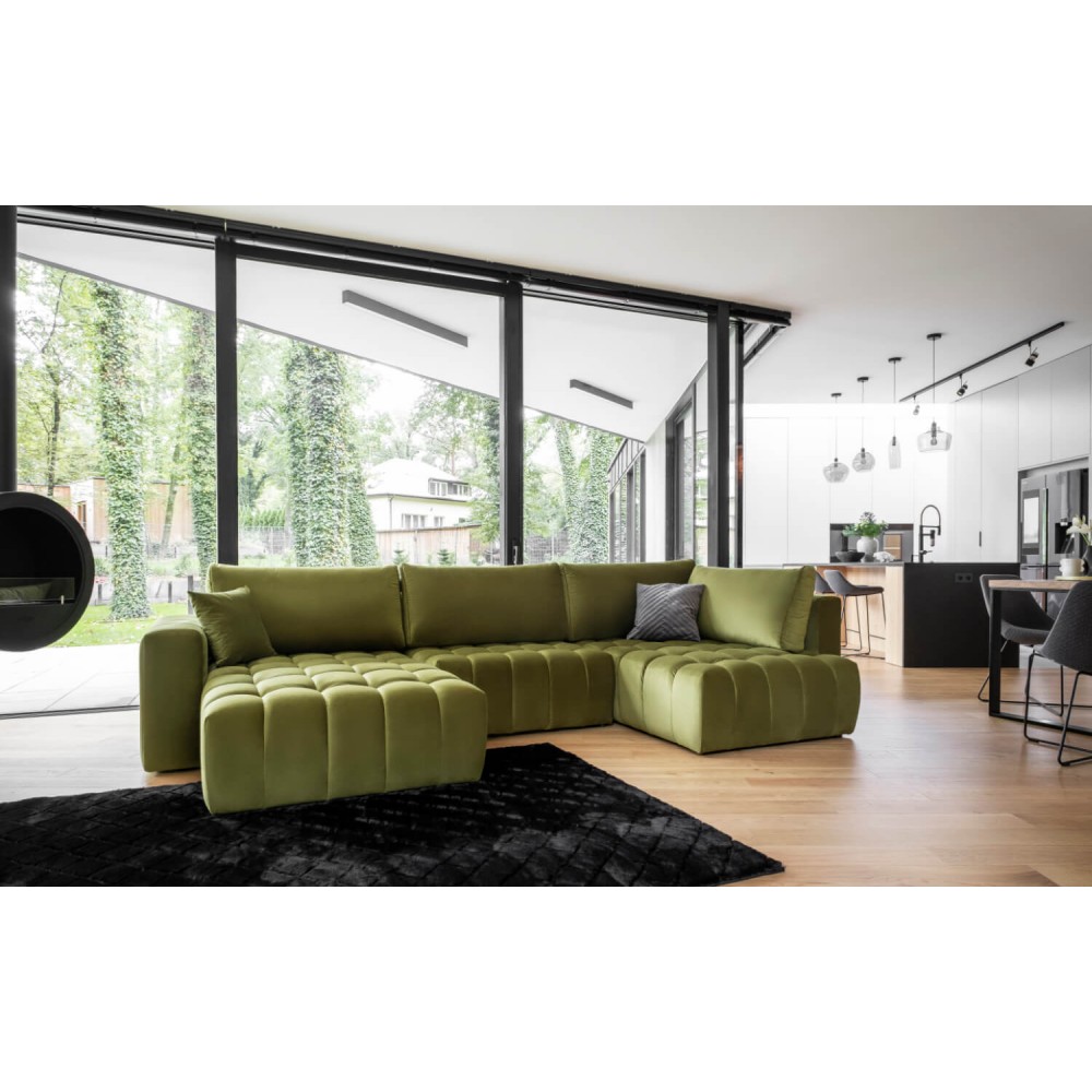 Γωνιακός καναπές Bonita-Lime-Δεξιά