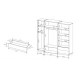 Ντουλάπα Edmond πεντάφυλλη