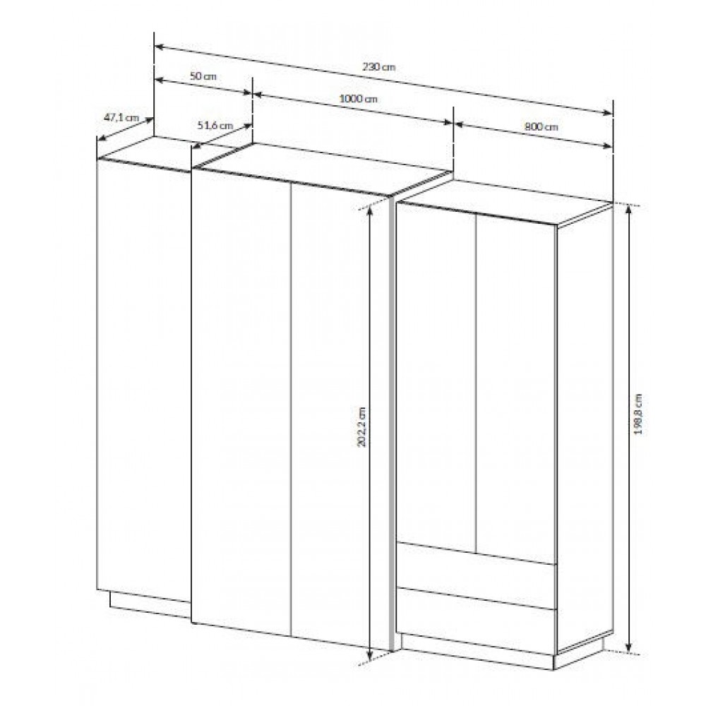 Ντουλάπα Edmond πεντάφυλλη