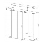 Ντουλάπα Edmond πεντάφυλλη