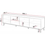 Έπιπλο τηλεόρασης Abeto Plus-Leuko