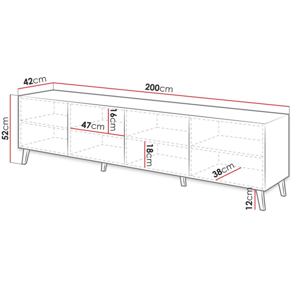 Έπιπλο τηλεόρασης Abeto Plus-Mauro