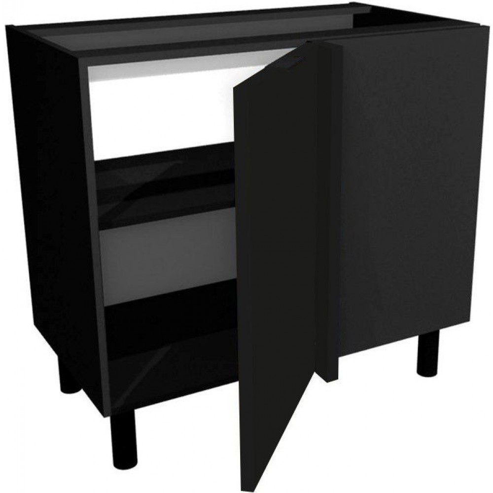 Επιδαπέδιο γωνιακό ντουλάπι Italia DPP105-Μαύρο