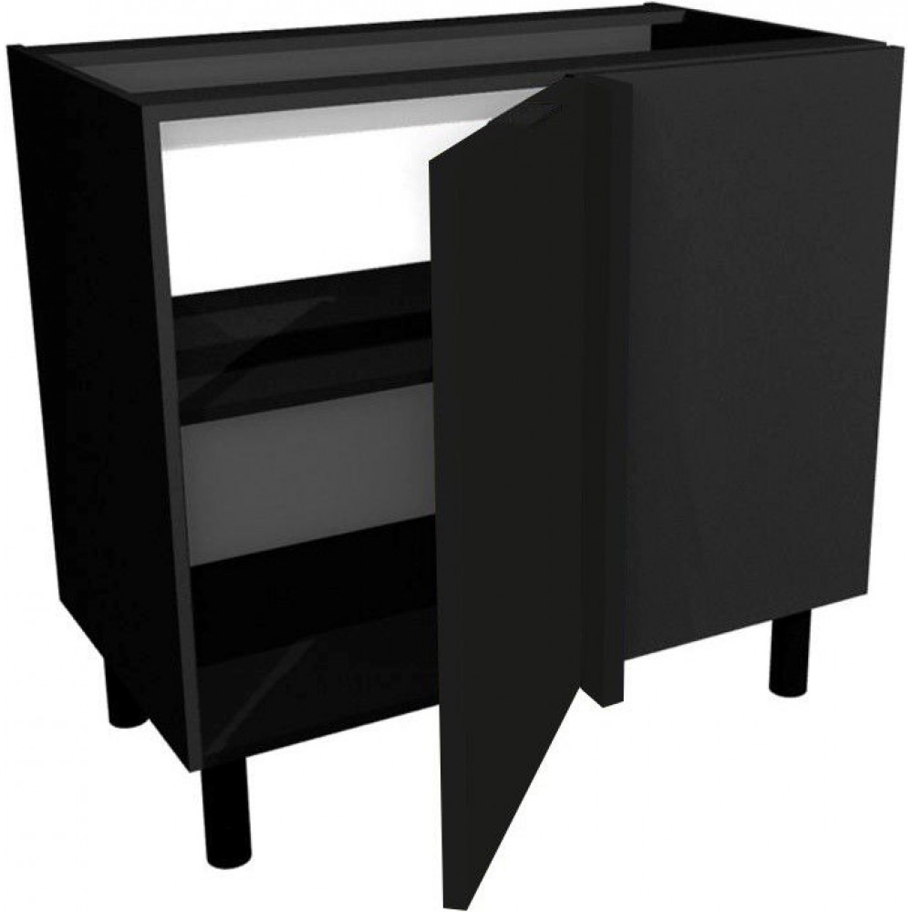 Επιδαπέδιο γωνιακό ντουλάπι Italia DPP110-Μαύρο