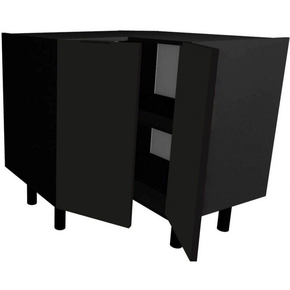 Επιδαπέδιο γωνιακό ντουλάπι Italia DNPP9-Μαύρο