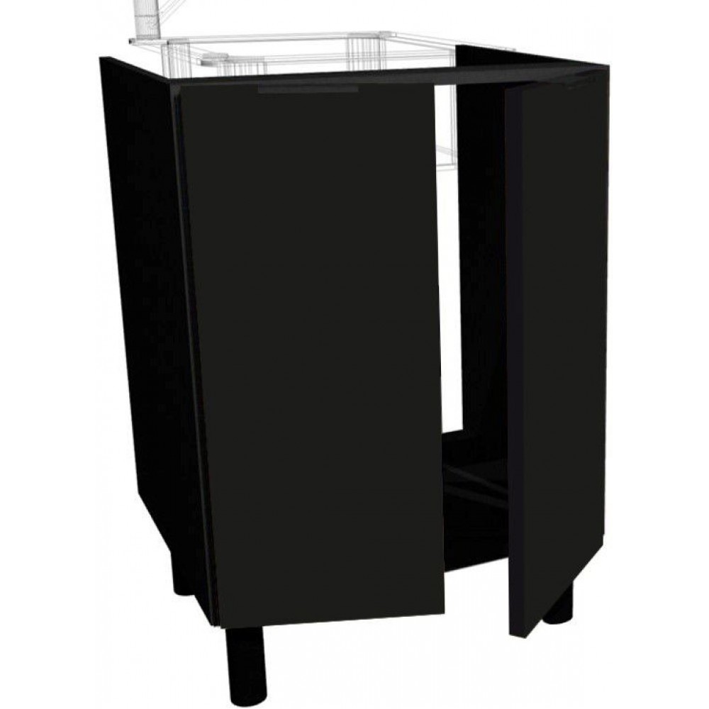 Επιδαπέδιο ντουλάπι νεροχύτη Italia DZ8-Μαύρο