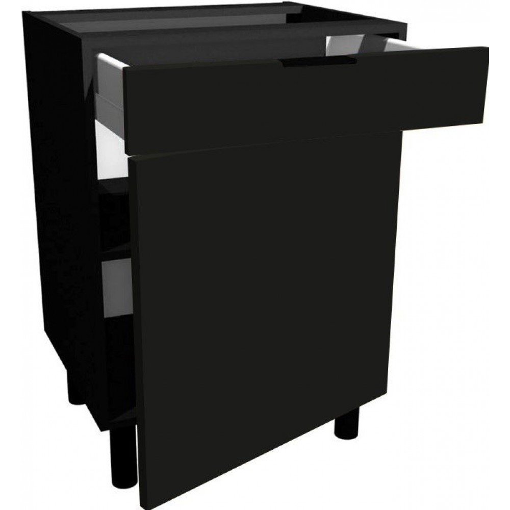 Επιδαπέδιο ντουλάπι Italia DS6/1-Μαύρο