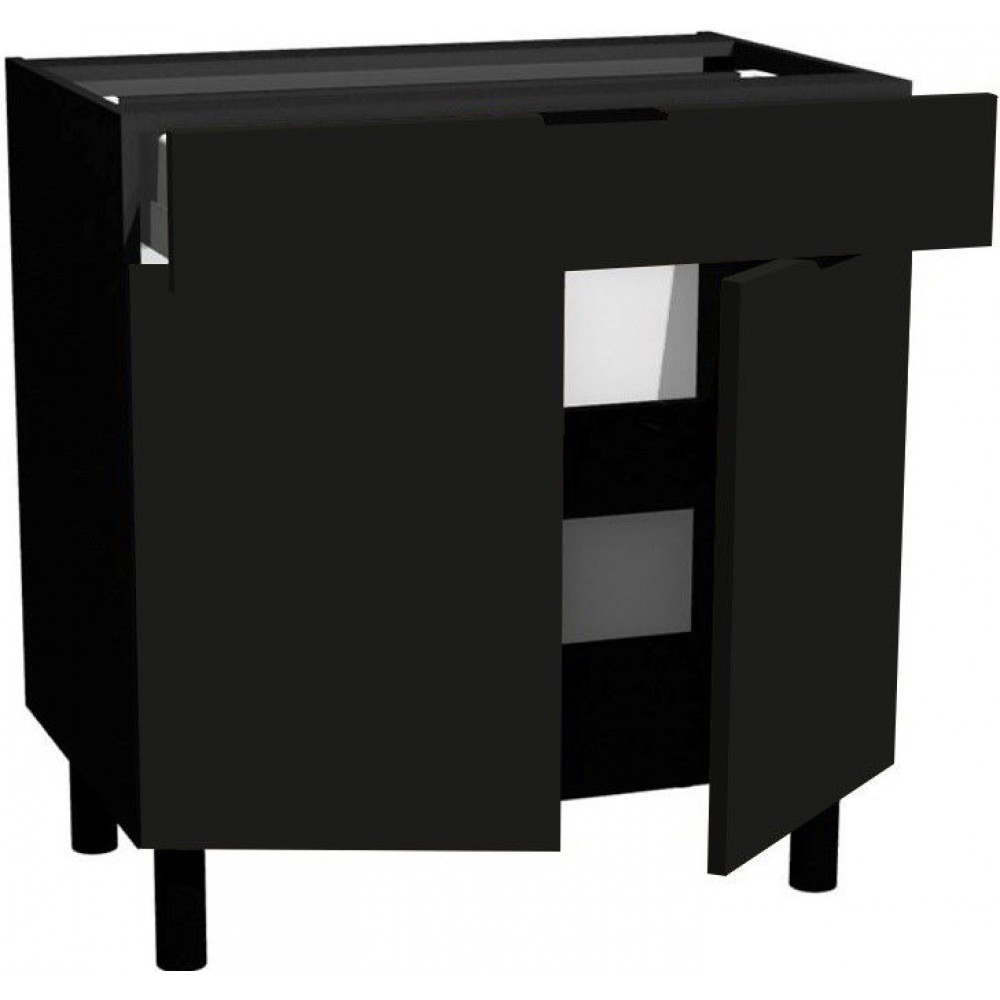 Επιδαπέδιο ντουλάπι Italia DS9/1-Μαύρο