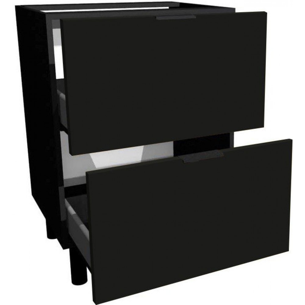 Επιδαπέδιο ντουλάπι Italia DS4/2-Μαύρο