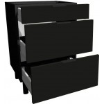 Επιδαπέδιο ντουλάπι Italia DS6/3-Μαύρο