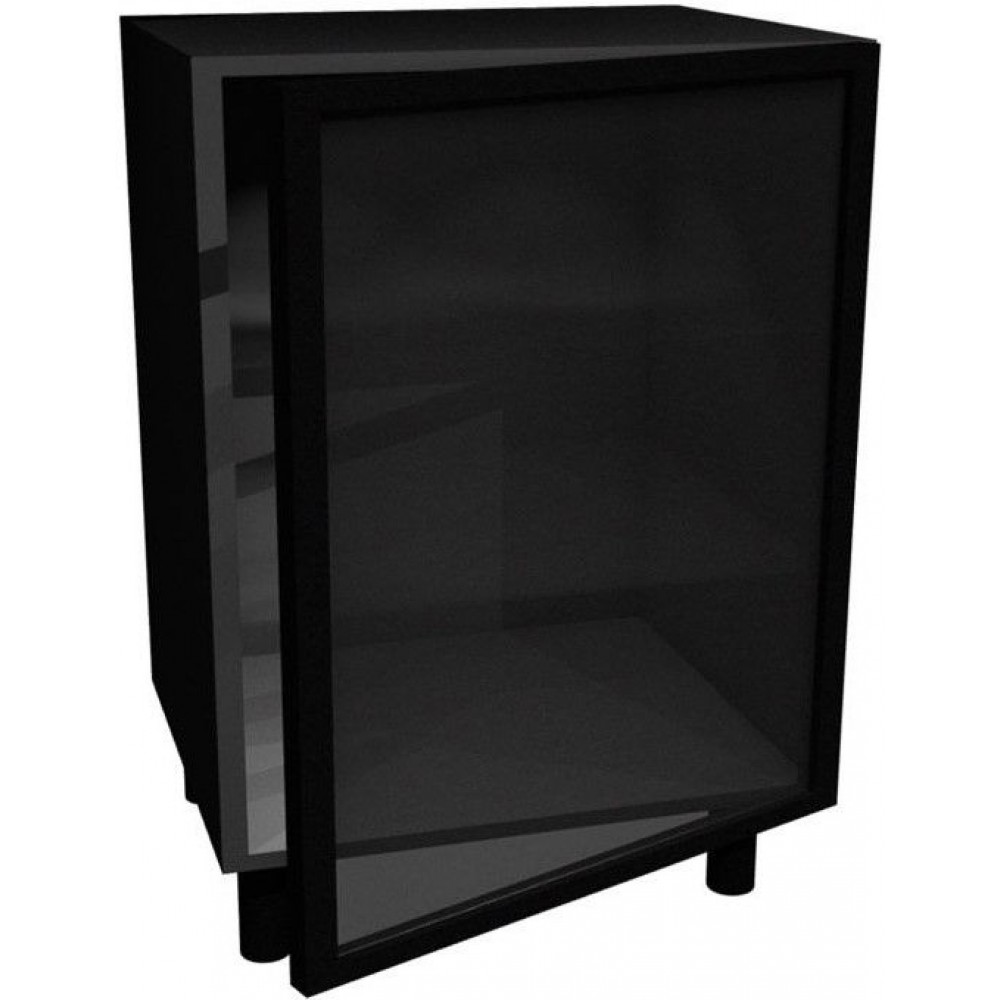 Επιδαπέδιο ντουλάπι βιτρίνα Italia DWW4-Μαύρο