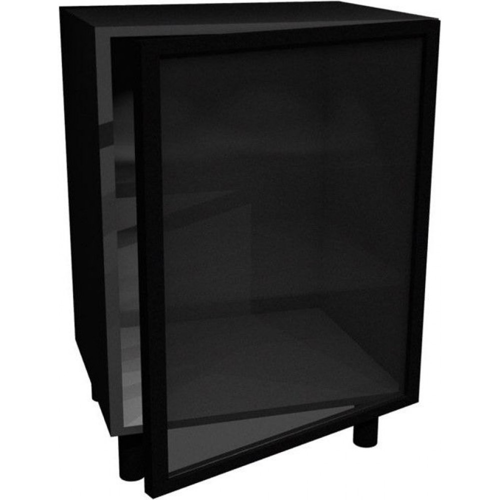 Επιδαπέδιο ντουλάπι βιτρίνα Italia DWW6-Μαύρο