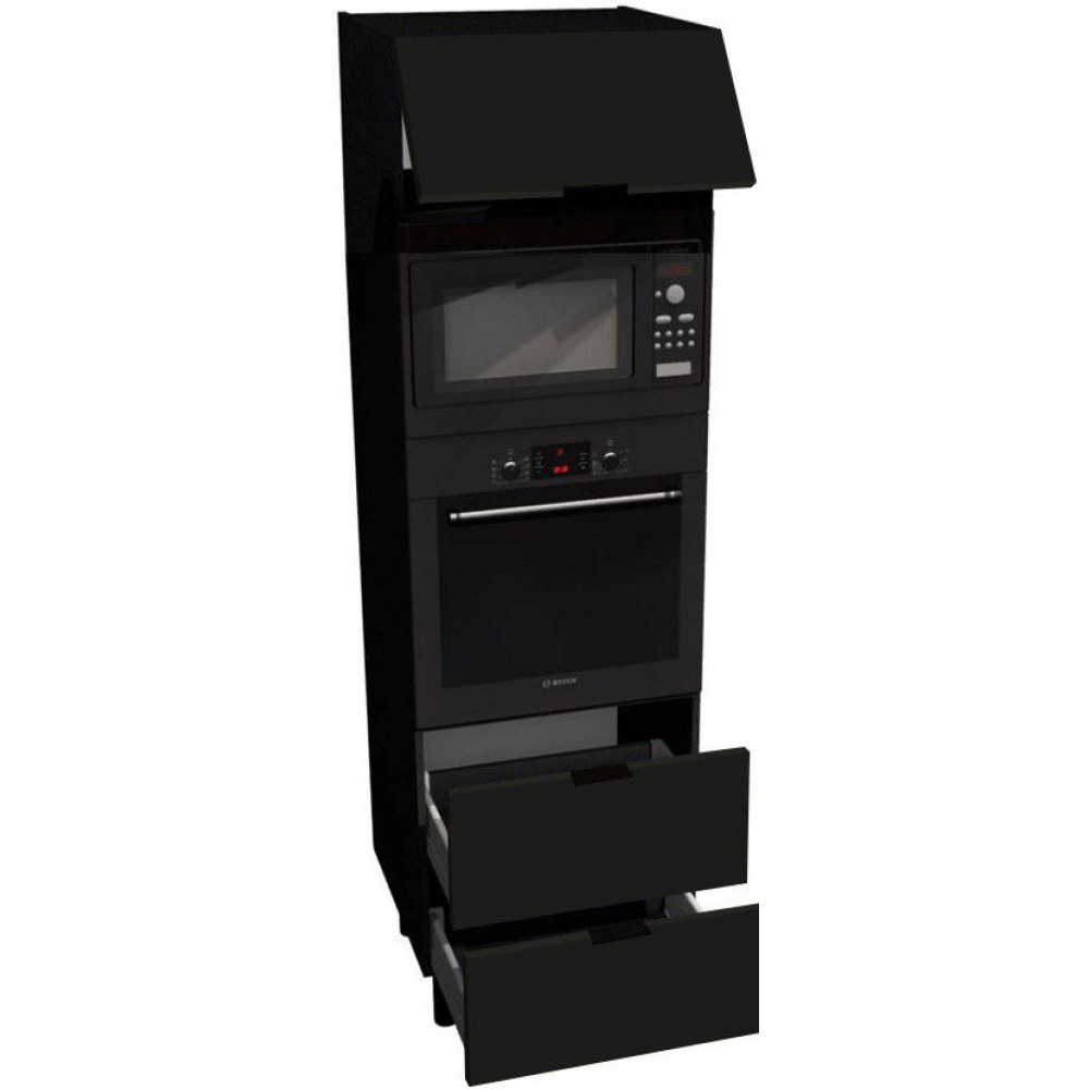 Επιδαπέδιο ντουλάπι ψηλό φούρνου Italia SPM6/2/2137-Μαύρο