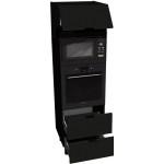 Επιδαπέδιο ντουλάπι ψηλό φούρνου Italia SPM6/2/2137-Μαύρο