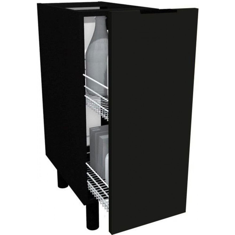 Επιδαπέδιο ντουλάπι Italia D15 Cargo-Μαύρο