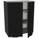 Κρεμαστό ντουλάπι Italia W6/72 2D-Μαύρο