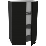 Κρεμαστό ντουλάπι Italia W6/94 2D-Μαύρο