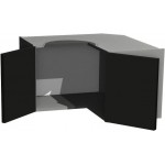 Κρεμαστό γωνιακό ντουλάπι Italia WNPP65/36-Μαύρο