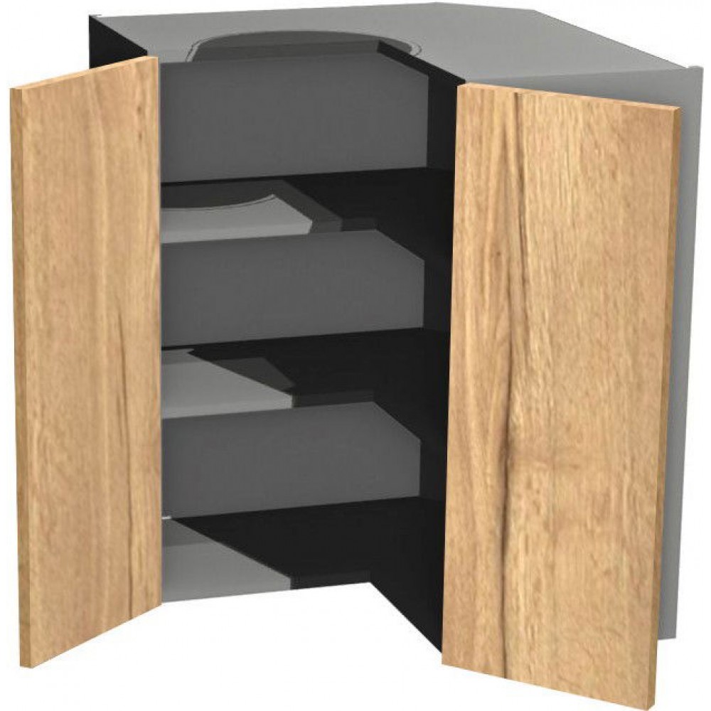 Κρεμαστό γωνιακό ντουλάπι Italia WNPP65/72-Φυσικό