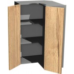 Κρεμαστό γωνιακό ντουλάπι Italia WNPP65/94-Φυσικό