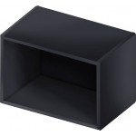 Κρεμαστό ντουλάπι ανοιχτό Italia WOK4/36-Μαύρο