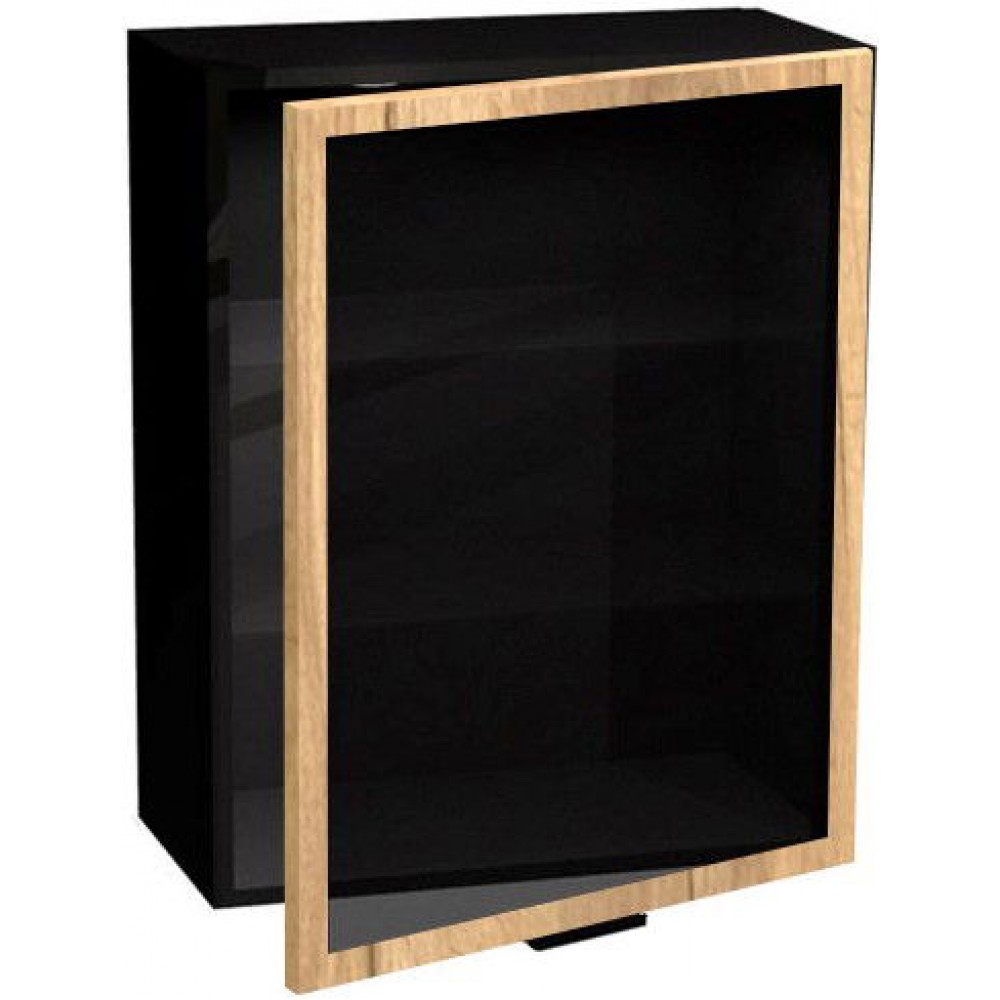 Κρεμαστό ντουλάπι βιτρίνα Italia WW6/58 1D-Φυσικό