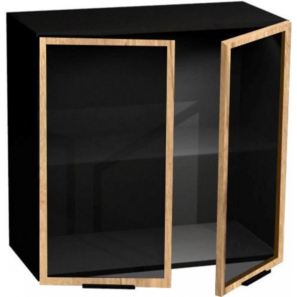 Κρεμαστό ντουλάπι βιτρίνα Italia WW8/58 2D-Φυσικό