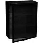 Κρεμαστό ντουλάπι βιτρίνα Italia WW4/72 1D-Μαύρο