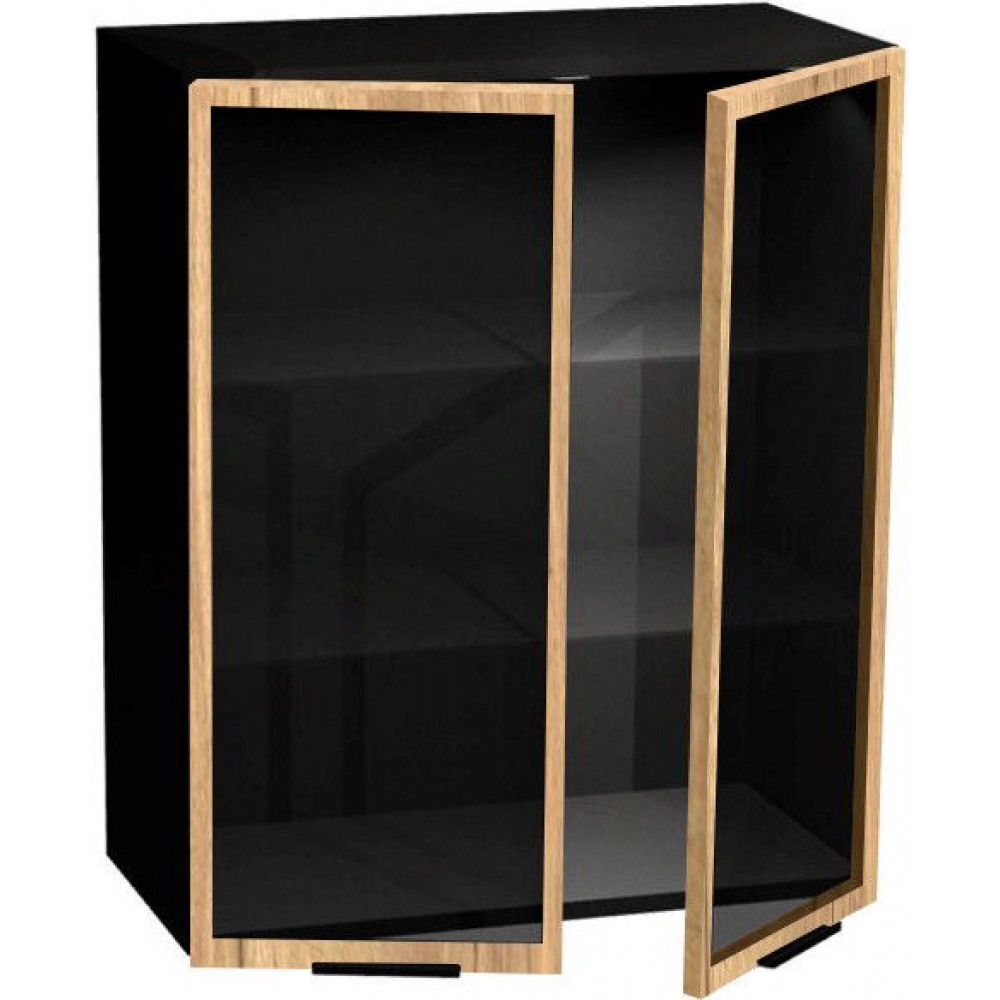 Κρεμαστό ντουλάπι βιτρίνα Italia WW6/72 2D-Φυσικό