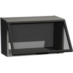 Κρεμαστό ντουλάπι βιτρίνα Italia WWO8/47-Μαύρο