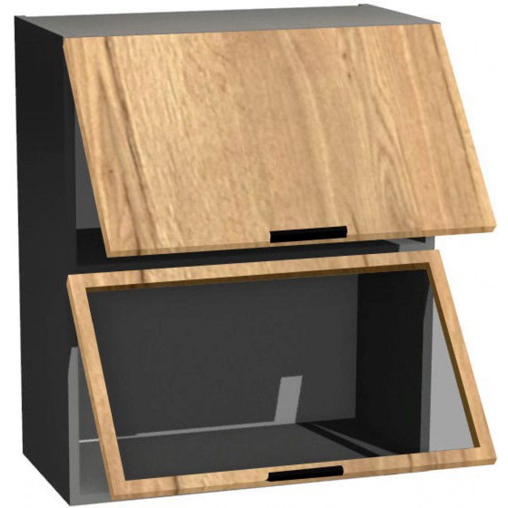 Κρεμαστό ντουλάπι βιτρίνα Italia WWPO6/72-Φυσικό