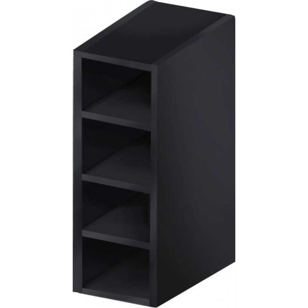 Κρεμαστό ντουλάπι ανοιχτό Italia WK20/72-Μαύρο