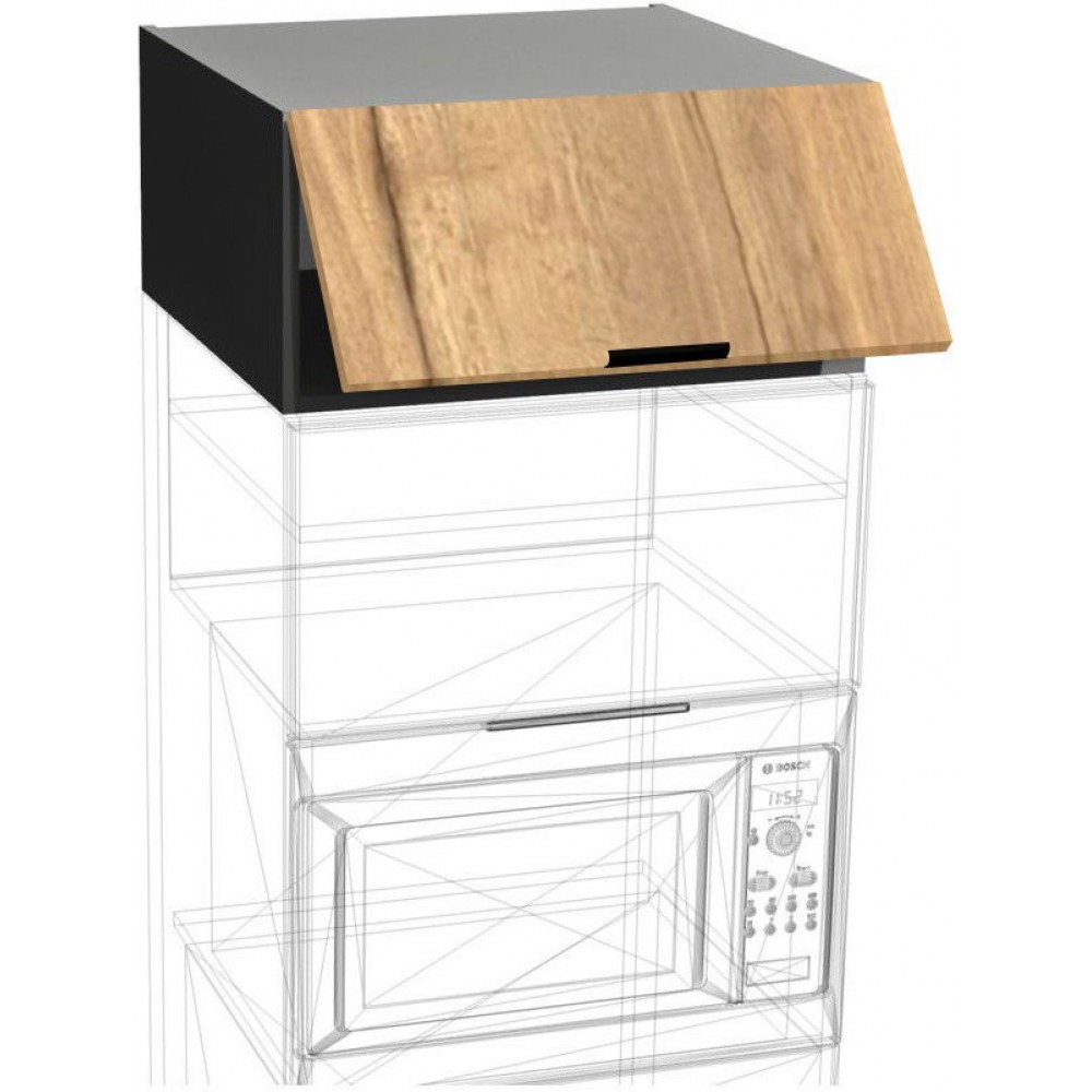 Κρεμαστό ντουλάπι Italia WOG4/36/58-Φυσικό