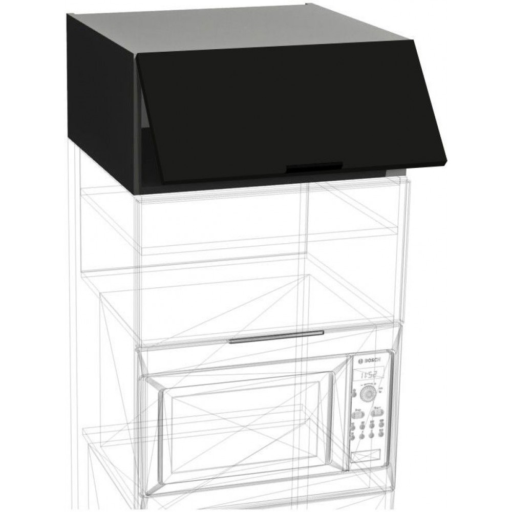 Κρεμαστό ντουλάπι Italia WOG6/36/58-Μαύρο