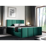 Επενδυμένο κρεβάτι Lars-Prasino-160 x 200