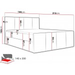 Επενδυμένο κρεβάτι Lars-Mporntw-140 x 200