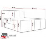 Επενδυμένο κρεβάτι Lars-Mporntw-160 x 200