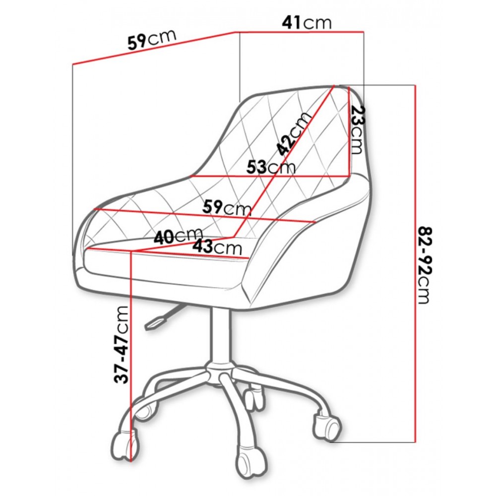 Καρέκλα γραφείου Muz 1018-Gkri