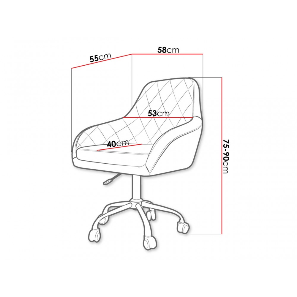 Καρέκλα γραφείου Muz 1018-Roz