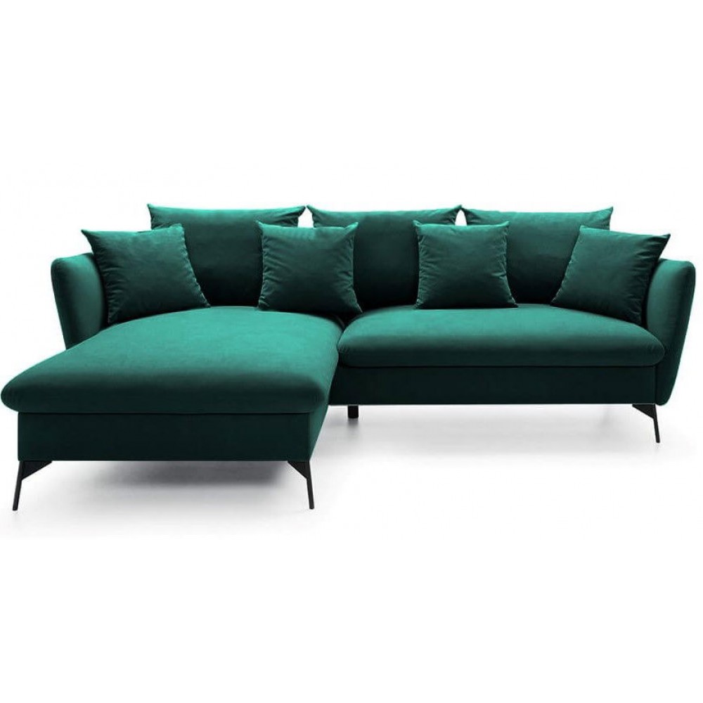 Γωνιακός καναπές Vitalia-Prasino-Αριστερή