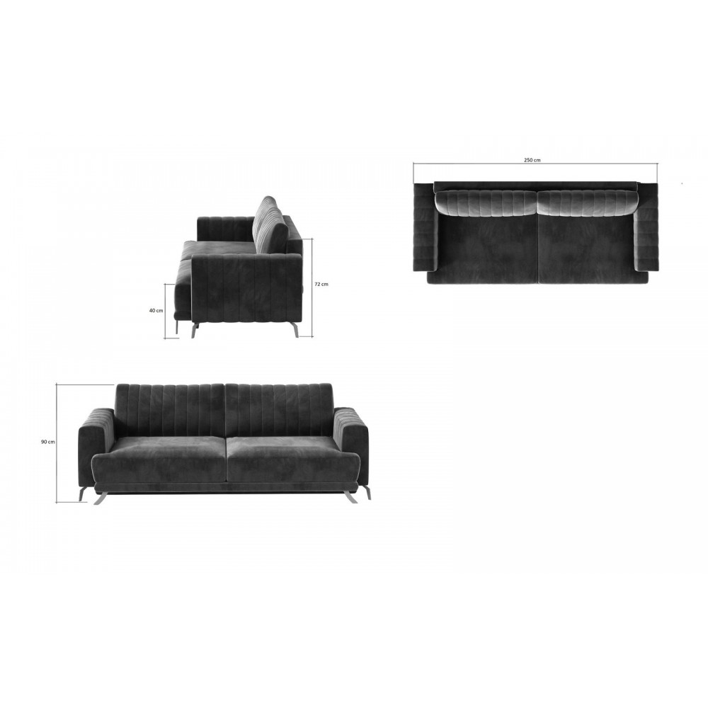 Καναπές Lysandre τριθέσιος-Leuko