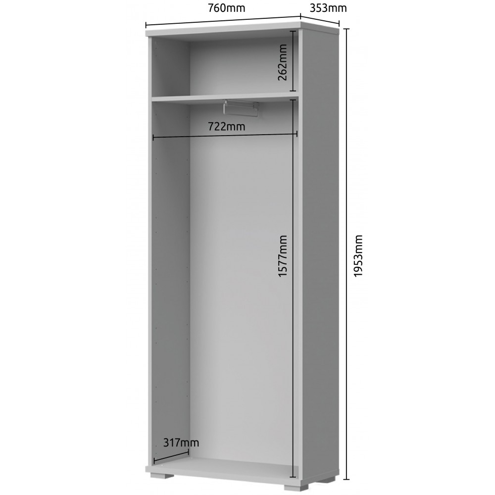 Γκαρνταρόμπα Realm 1D Plus