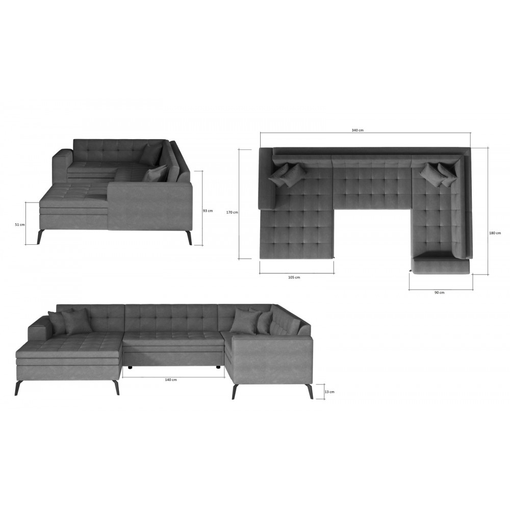 Γωνιακός καναπές Lanvin plus-Δεξιά-Mauro
