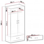 Ντουλάπα Trafiko δίφυλλη-Leuko-Roz